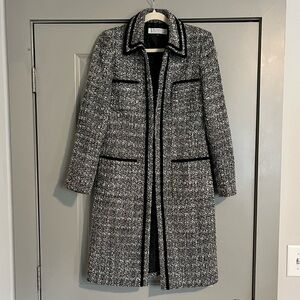 Vintage Women's Tahari ASL Black & White Tweed Coat